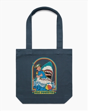 Buy Stay Positive Tote Bag - Petrol Blue