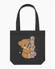 Buy Spell It Out Teddy Tote Bag - Black