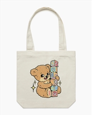 Buy Spell It Out Teddy Tote Bag - Natural