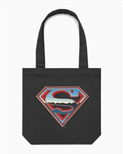 Buy Superman Vintage Logo Tote Bag - Black