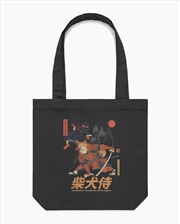 Buy Shiba Samurai Tote Bag - Black