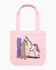 Buy Unicorn Vom Tote Bag - Pink