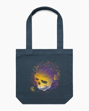 Buy Skull Galaxy Tote Bag - Petrol Blue