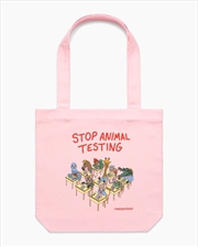 Buy Stop Animal Testing Tote Bag - Pink