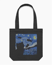 Buy The Starry Cat Night Tote Bag - Black