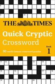 Buy Times Quick Cryptic Crossword Book 1