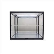 Buy Black Mirrored Back and Base Display Case 2 Layers LED