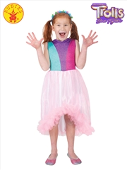 Buy Poppy Bridesmaid Trolls 3 Costume - Size 4-6 Yrs