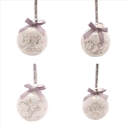 Buy D100 Christmas Baubles Love (Set Of 4)