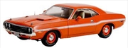 Buy 1:18 1970 Dodge Challenger R/T -  Go Mango with White Stripes and Dog Dish Wheels