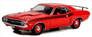Buy 1:18 1971 Dodge Challenger R/T - Bright Red with Black Stripes and Dog Dish Wheels