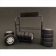 Buy 1:24 Metal Tyre Rack Accessory