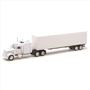 Buy 1:43 White Kenworth W900 Cab & Trailer