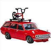 Buy 1:64 Red Datsun Bluebird 510 Wagon w/Bicycle Roof Rack Included