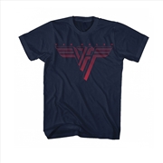 Buy Van Halen - Classic Red Logo - Blue - LARGE