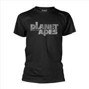 Buy Planet Of The Apes - Distress Logo - Black - MEDIUM