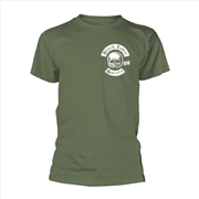 Buy Skull Logo Pocket (Olive): Green - SMALL