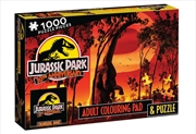 Buy Jurassic Park 30th Anniversary: Adult Colouring Pad & Puzzle (Universal: 1000 Pieces)