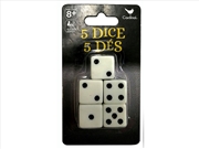 Buy Dice: Pack Of 5 16mm (Cardinal)
