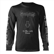 Buy At War With Satan - Black - MEDIUM