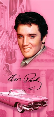 Buy Elvis Towel Microfiber Body/Beach Pink w/Guitars