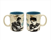 Buy Elvis Mug White w/ Silver Foil Metallic and Highly Textured Background