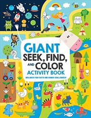 Buy Giant Seek, Find, and Color Activity Book: Includes Fun Facts and Bonus Challenges! (Happy Fox Books