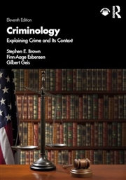 Buy Criminology: Explaining Crime and Its Context