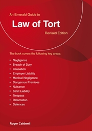 Buy EMERALD GUIDE TO THE LAW OF TORT, AN