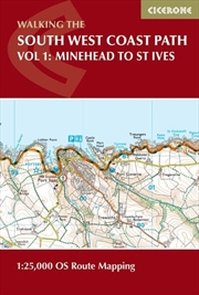 Buy South West Coast Path Map Booklet - Vol 1: Minehead to St Ives