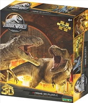 Buy Prime3D Jurassic World T.Rex vs Giganotosaurs - 500 Piece 3D Puzzle