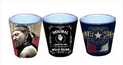 Buy Willie Nelson Shot Glasses w/Black & White