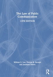 Buy The Law of Public Communication