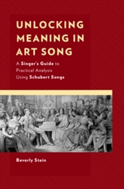 Buy Unlocking Meaning In Art Song