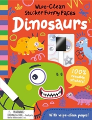 Buy Wipe-Clean Sticker Funny Faces Dinosaurs