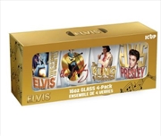 Buy Elvis Drinking Glass Set (4-Pack / 16oz)