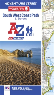 Buy A-Z Adventure Series - South West Coast Path Dorset National Trail Official Map Dorset