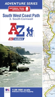 Buy A-Z Adventure Series - South West Coast Path National Trail Official Map South Cornwall