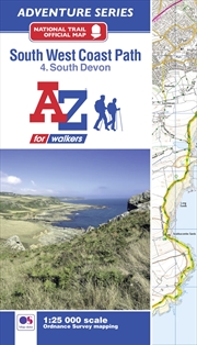 Buy A-Z Adventure Series - South West Coast Path National Trail Official Map South Devon