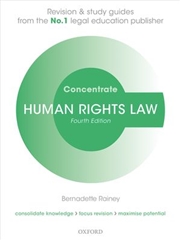 Buy Concentrate: Human Rights Law - Revision and Study Guide 4th ed