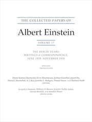 Buy The Collected Papers of Albert Einstein, Volume 17 (Translation Supplement): The Berlin Years: Writi