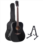 Buy Alpha 41 Inch Wooden Acoustic Guitar - Capo Black