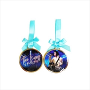 Buy Elvis Round Ornament The King Blue /White Jumpsuit