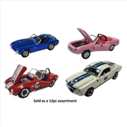 Buy 1:64 (12pcs) Shelby 4 Styles #98B White GT350-1962 Blue Cobra-#98 427 Cobra Red-1968 GT500 Pink