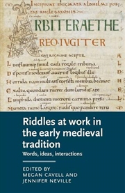 Buy Riddles at work in the early medieval tradition