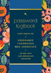 Buy Password Logbook (Hip Floral)