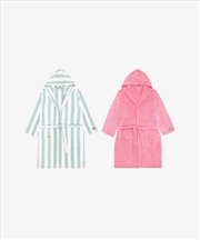 Buy Bts - Music Theme Robe & Towel Official Md Bathrobe Sky Blue Stripe