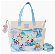 Buy Loungefly Mickey & Friends - Winter Wonderland Scene Convertible Tote