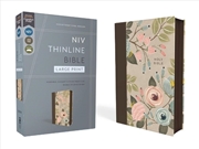 Buy NIV, Thinline Bible, Large Print, Zippered, Red Letter, Comfort Print [Floral]