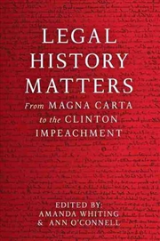 Buy Legal History Matters